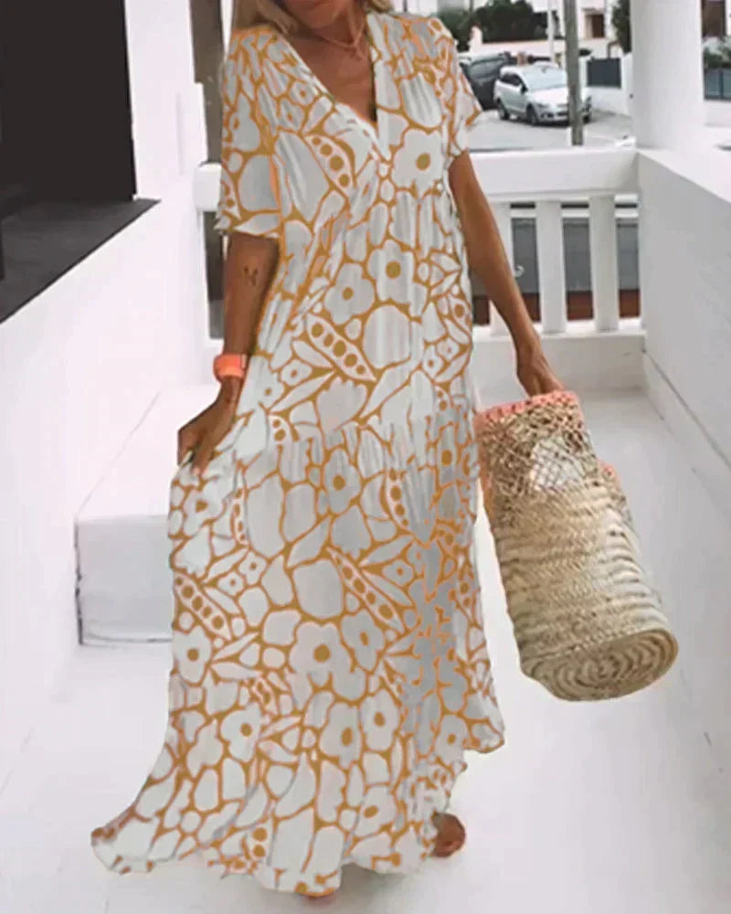 Green Sundress Women with Full Length in Yellow#colour_yellow
