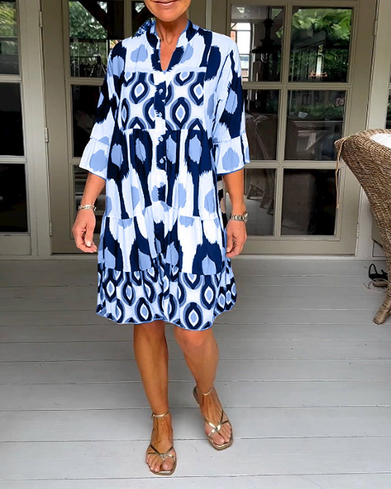 Linen Dress Women in Blue#colour_blue