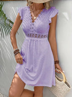 Casual Dresses Women with Cropped Length in Purple#colour_purple