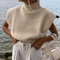 Going Out Tops Women with Knitted Fabric in Apricot#colour_apricot