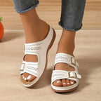 Black Sandals Women in White#colour_white