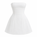 Sparkly Mini Dress Women in White#colour_white