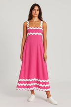 Beach Dresses Women with Full Length in Magenta#colour_magenta