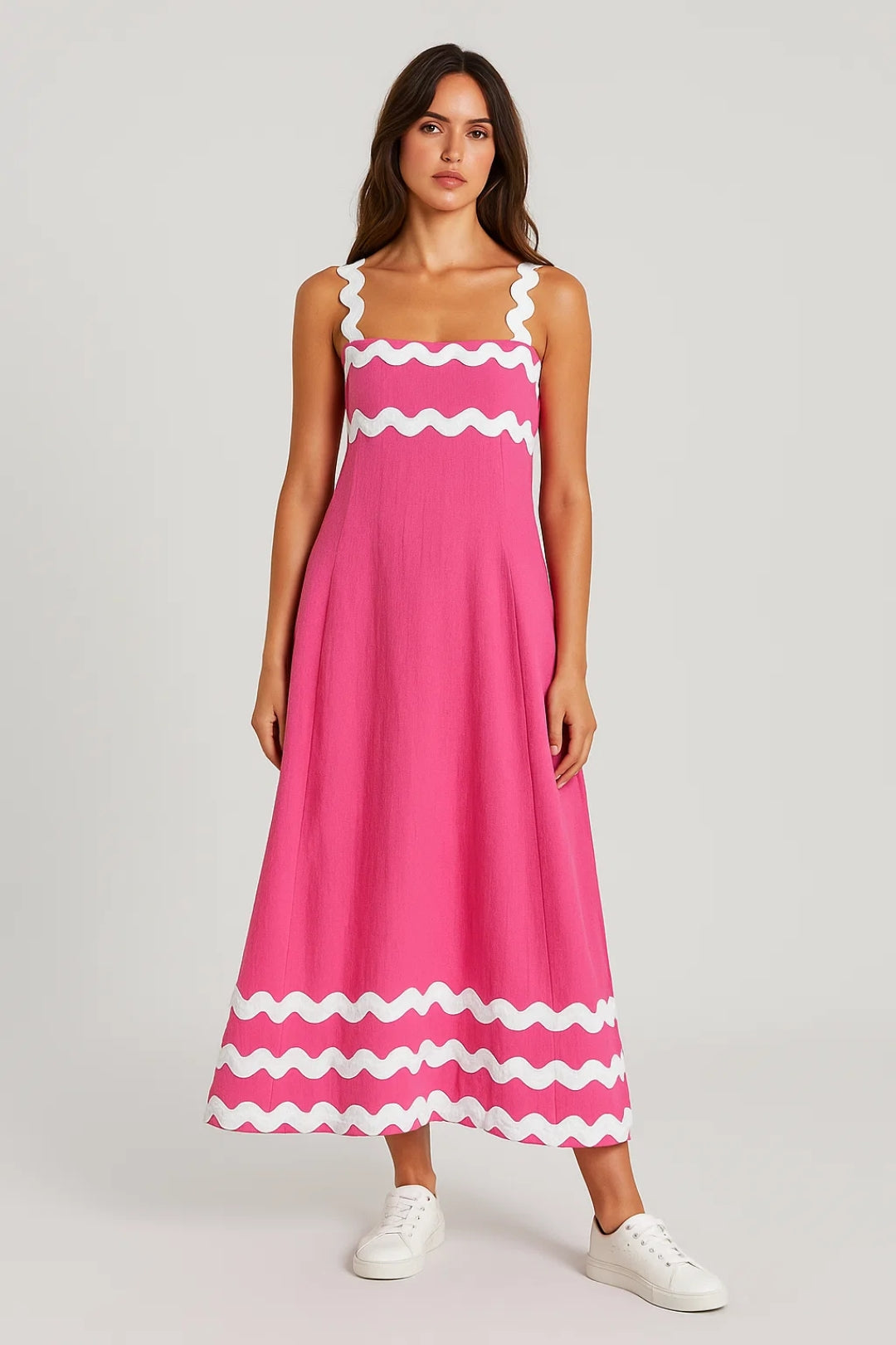 Beach Dresses Women with Full Length in Magenta#colour_magenta