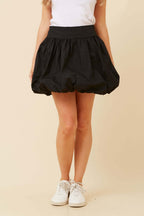 Fitted Skirt Women with Cropped Length in Black#colour_black