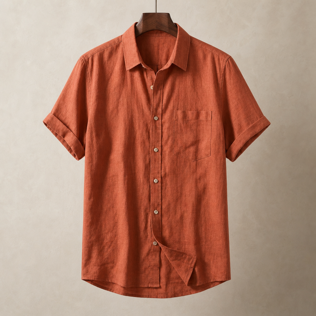 White Shirt Women in Orange#colour_orange
