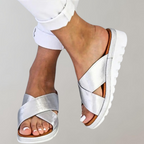 Platform Sandals Women with Relaxed Make in Silver#colour_silver