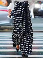 Ladies Wide Leg Trousers Women in Polka Dots#colour_polka-dots