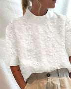 White Blouse Women in White#colour_white