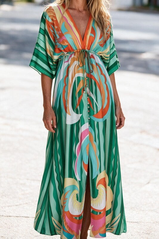 Boho Maxi Dress Women by Fashion Like You#colour_green