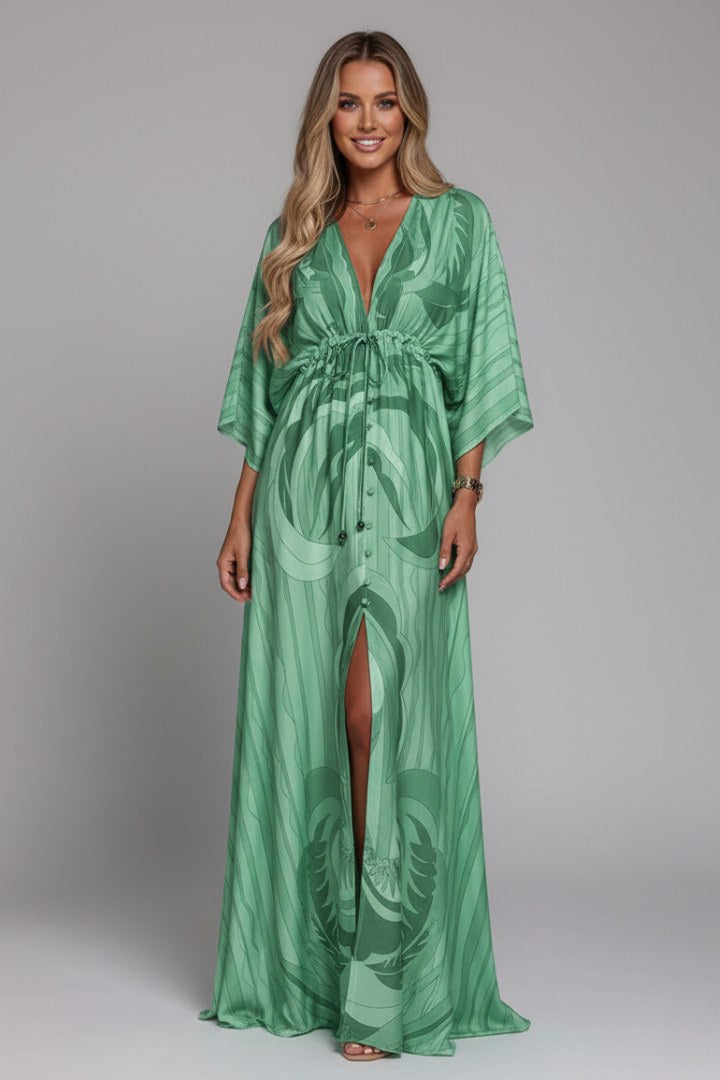Boho Maxi Dress Women in Light Green by Fashion Like You#colour_light-green