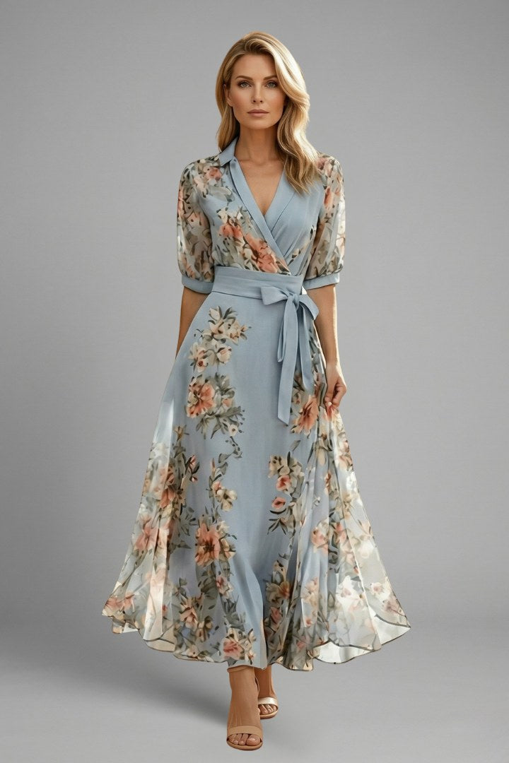 Floral Maxi Dress Women in Blue by Fashion Like You#colour_blue