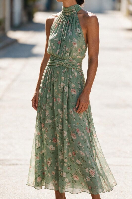 Halter Maxi Dress Women by Fashion Like You#colour_green