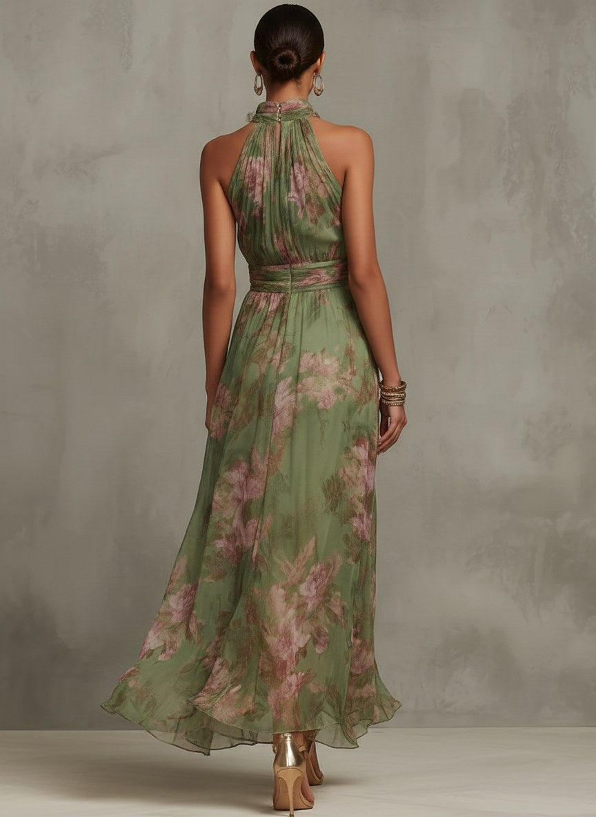Halter Maxi Dress by Fashion Like You#colour_green