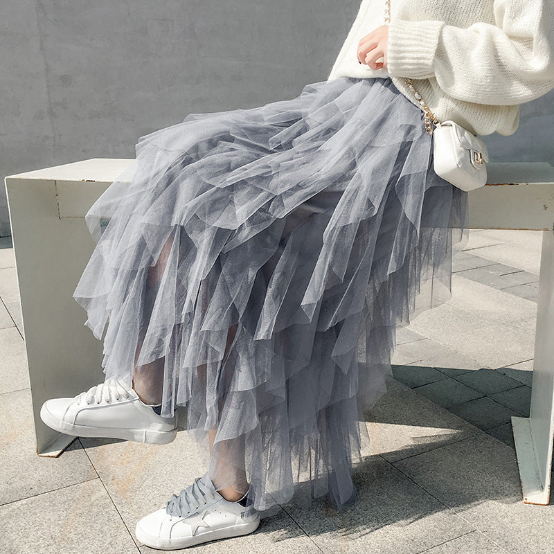 Maxi Skirts Women in Grey#colour_grey
