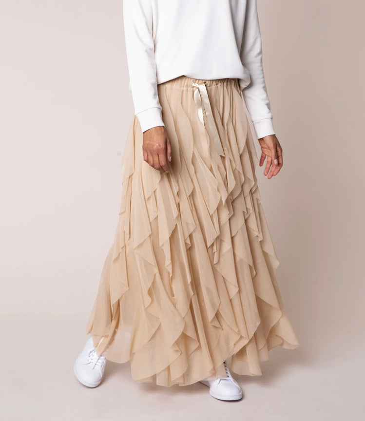 Maxi Skirts Women in Beige#colour_beige