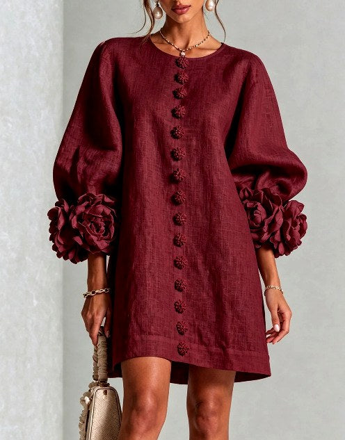 Pink Mini Dress Women in Red#colour_red
