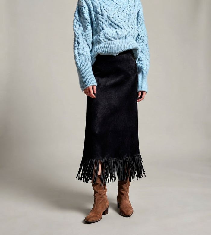 Black Skirt Women with High Waist