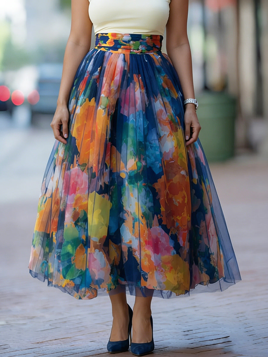 Skirt Women in Navy#colour_navy
