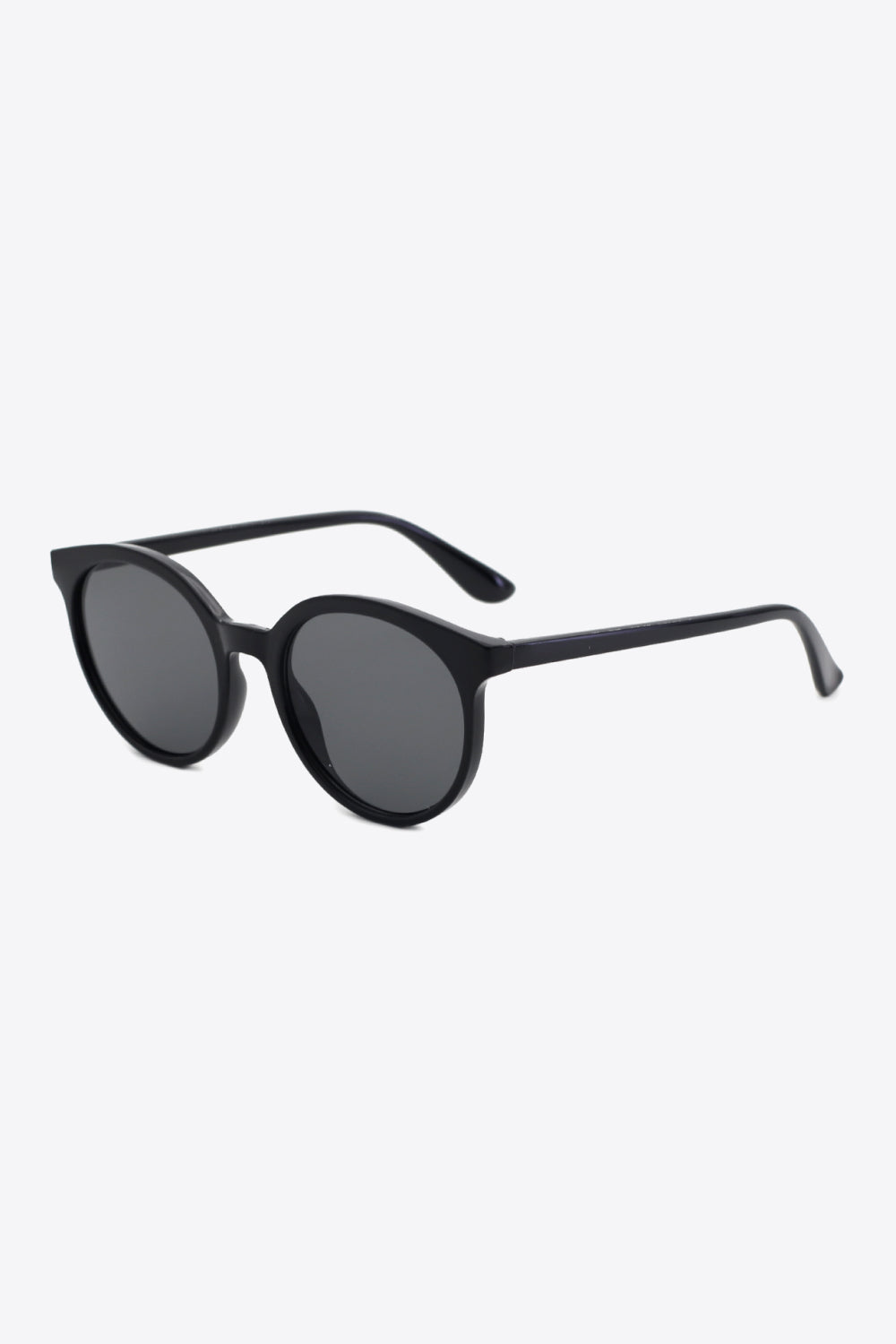 Sunglasses Women Round Frame UV400 | Gradient Tinted Lenses in Black#colour_black