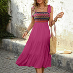 Midi Sundress Women in Pink#colour_pink