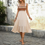 Midi Sundress Women in Apricot#colour_apricot