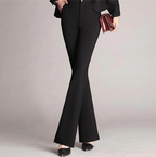 Work Pants Women with High Waist in Black#colour_black