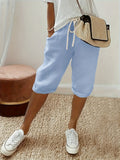 Capri Pants Women with Relaxed Make and Oversized Fit in Blue#colour_blue