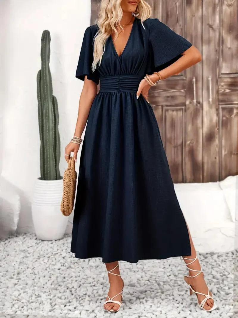 Sundress Women with Full Length in Navy#colour_navy