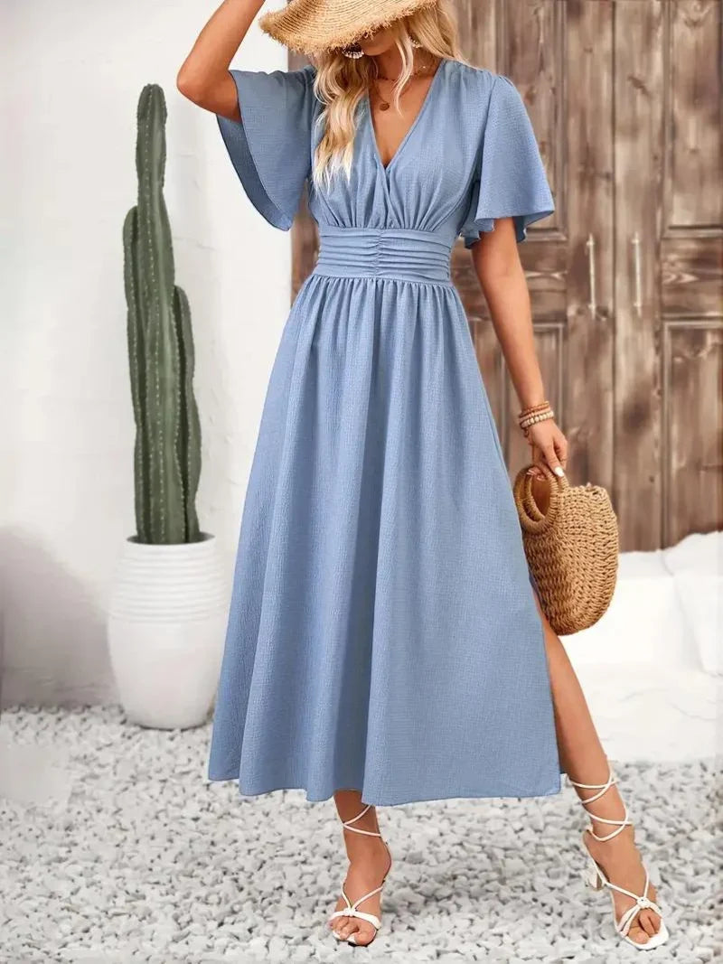 Sundress Women with Full Length in Light Blue#colour_light-blue