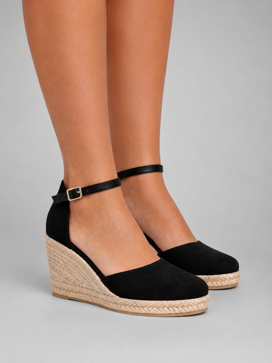 Wedge Sandals Women in Black#colour_black