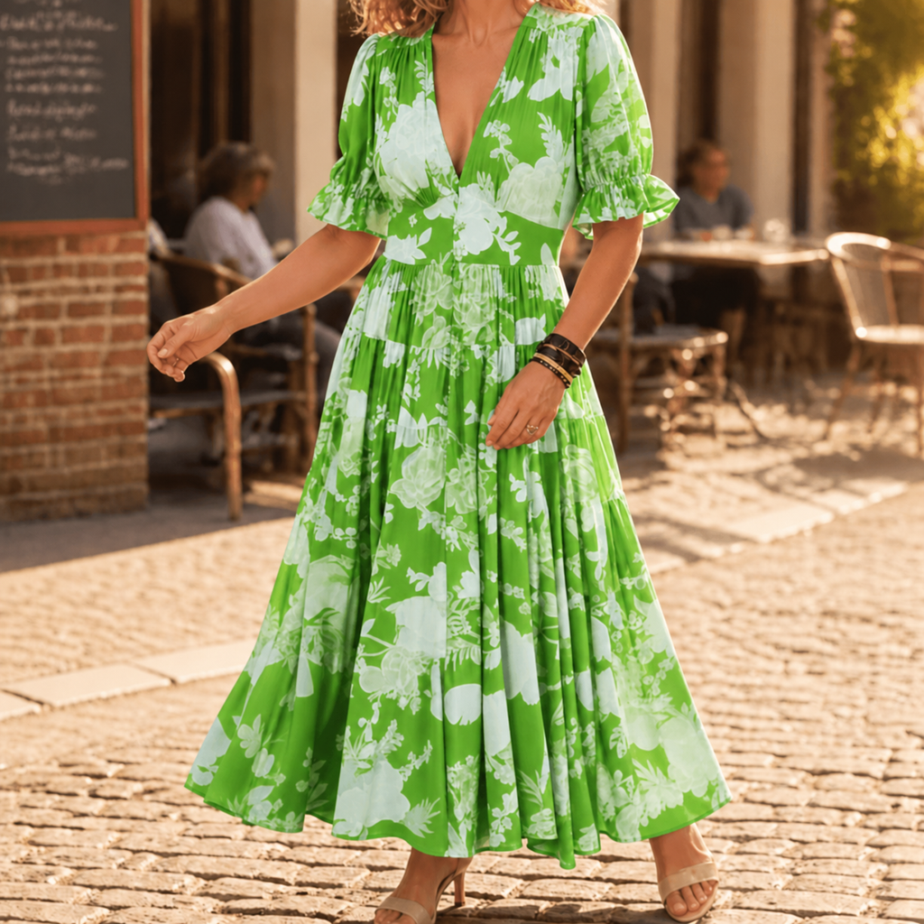 Maxi Dress Women in Green#colour_green