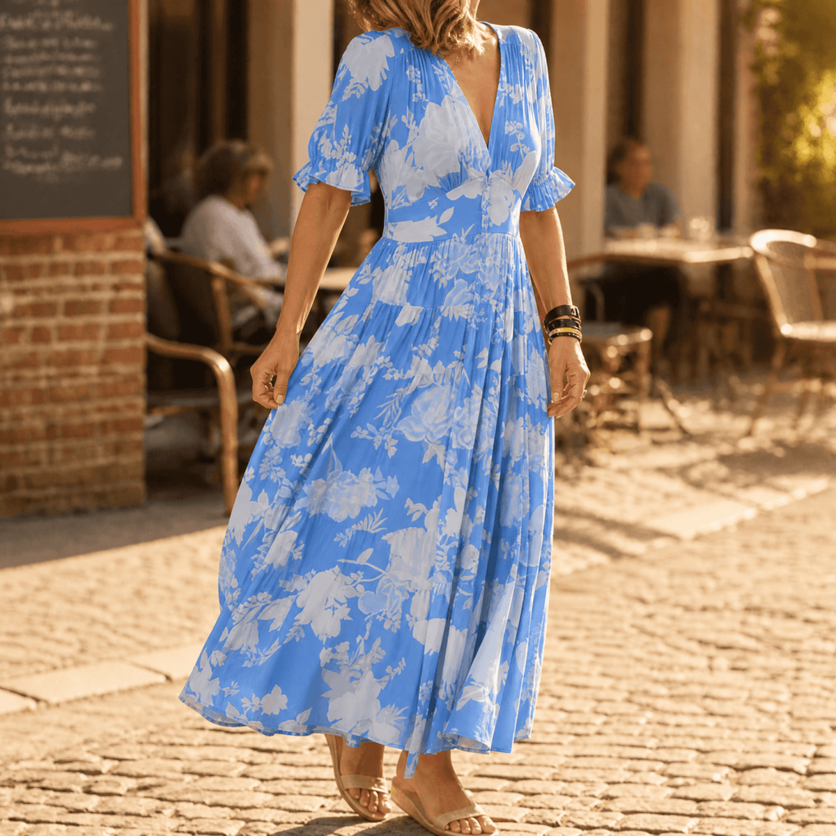 Maxi Dress Women in Blue#colour_blue