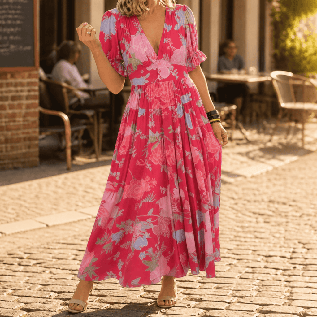 Maxi Dress Women in Pink#colour_pink