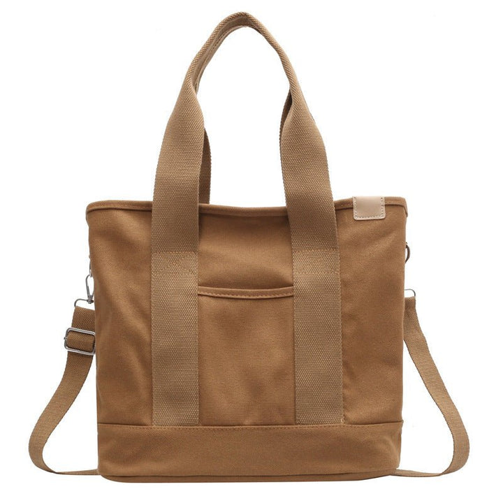 Crossbody Bag Women Canvas Everyday | Slip Pocket and Long Handles – Khaki #colour_khaki
