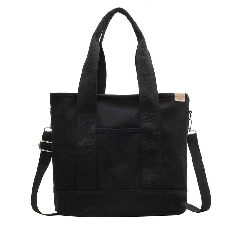 Crossbody Bag Women Canvas Everyday | Slip Pocket and Long Handles – Black #colour_black
