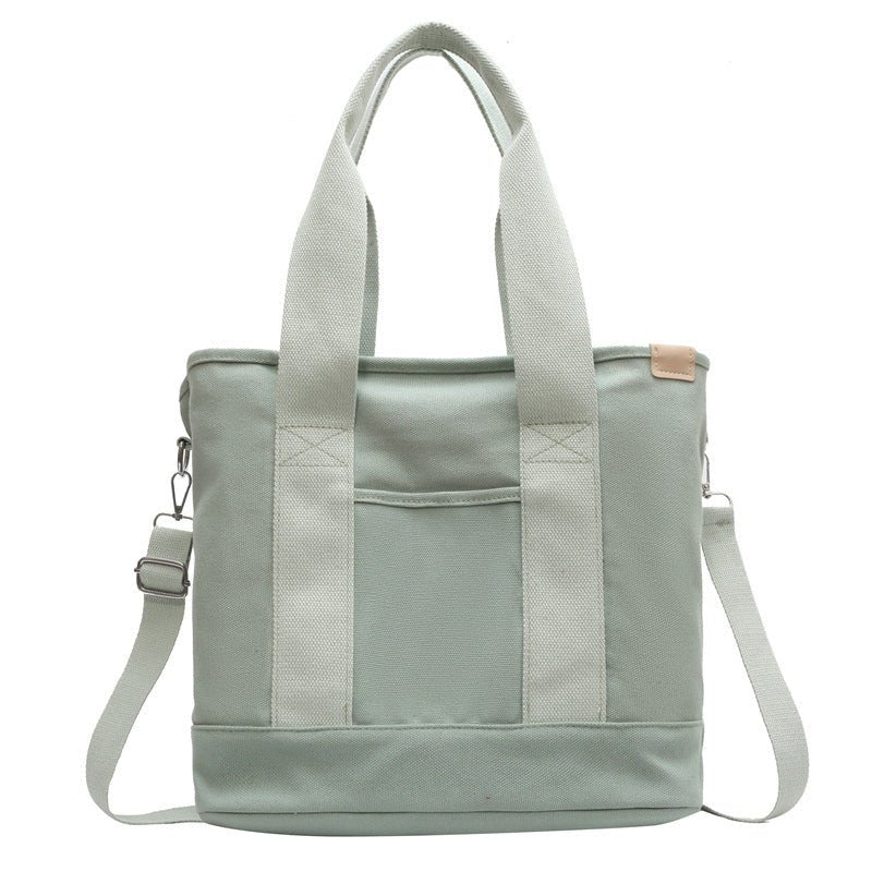 Crossbody Bag Women Canvas Everyday | Slip Pocket and Long Handles – Green #colour_green
