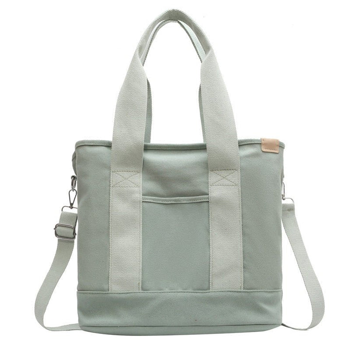 Crossbody Bag Women Canvas Everyday | Slip Pocket and Long Handles – Green #colour_green