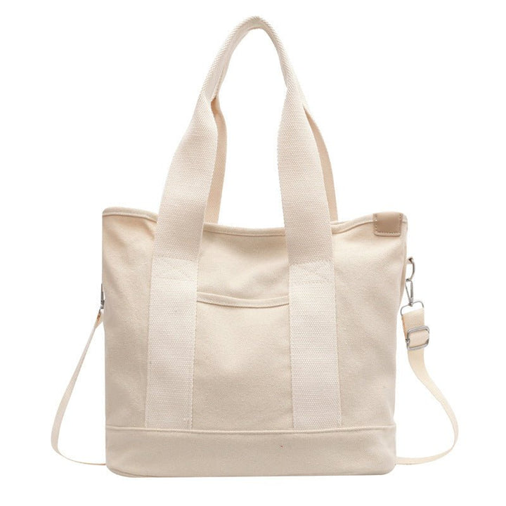 Crossbody Bag Women Canvas Everyday | Slip Pocket and Long Handles – White #colour_white