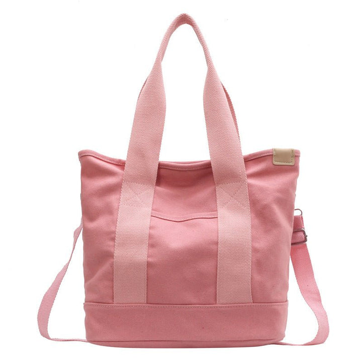 Crossbody Bag Women Canvas Everyday | Slip Pocket and Long Handles – Pink #colour_pink